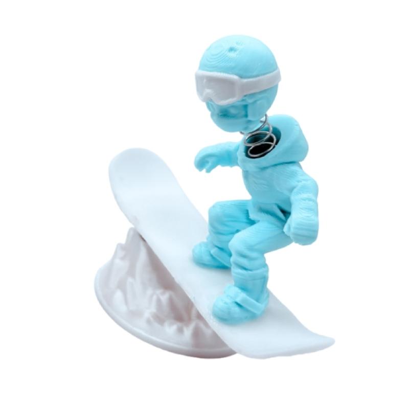 Inertia Skiing Figure Ornament Car Dashboard Decoration With Fun Motion Effect For Auto Lovers and Vehicle Interiors