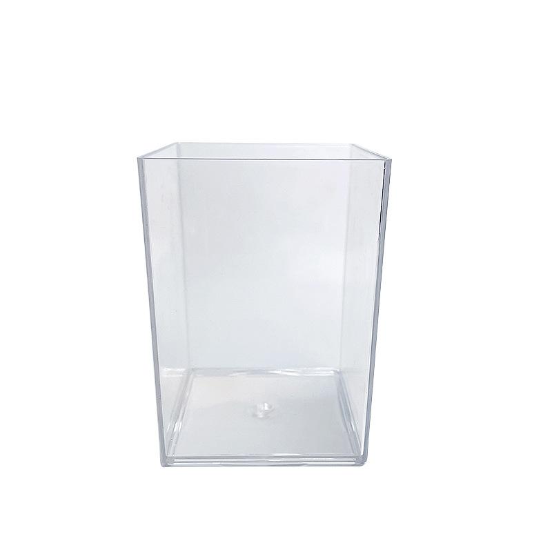 Minimalist Transparent Acrylic Pen Holder Desktop Stationery Makeup Brush Storage Organizer 1pcs