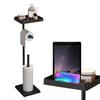 Freestanding Toilet Roll Holders Stainless Steel Toilet Paper Stand Anti-Rust Space Bathroom Tissue Rack Paper Dispenser Storage