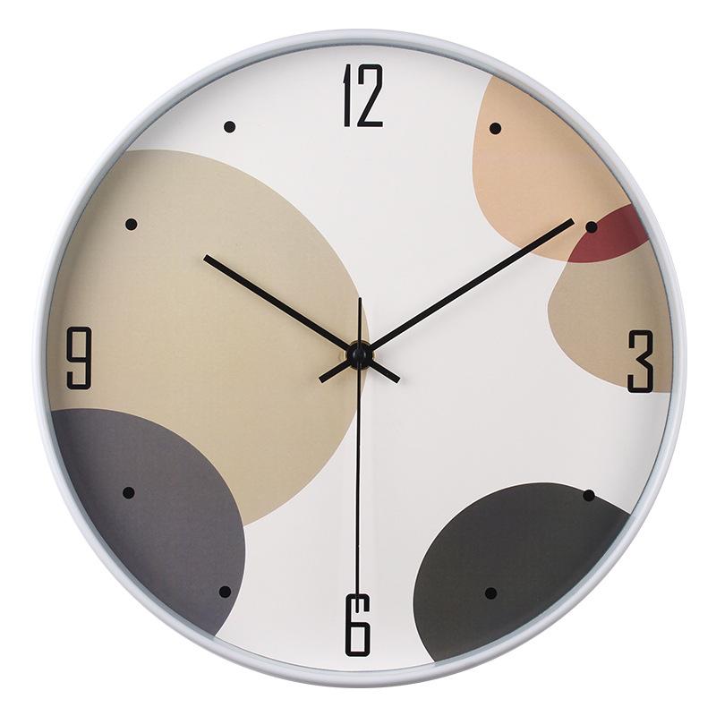 12-inch Clock Wall Clock Living Room Fashion Creative Home Bedroom Clock Modern Simple Silent Quartz Clock