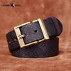 Retro Thick Embossed Genuine Leather Belt Trendy All-match Casual Denim Belt