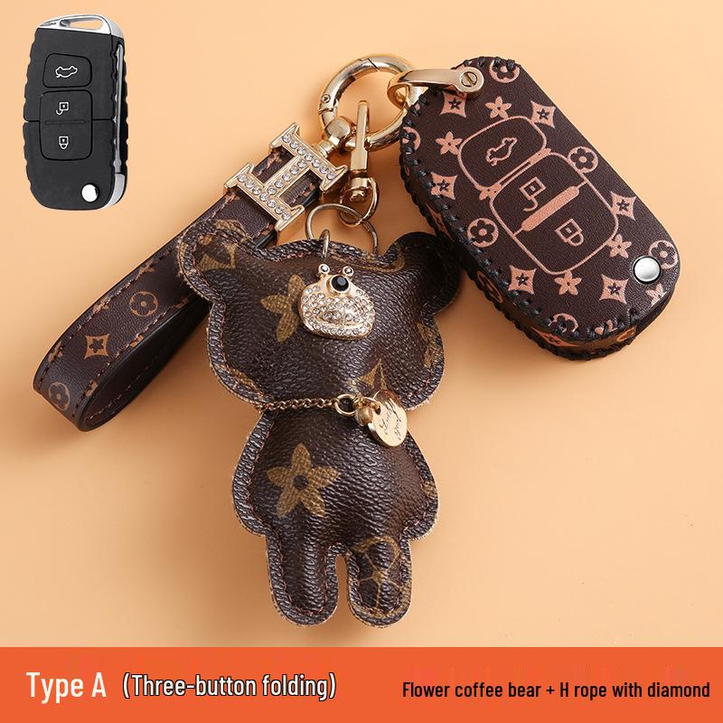 Women's Key Cover Protective Case for FAW Besturn X40/B50/B70/B30/X80/B90/T99