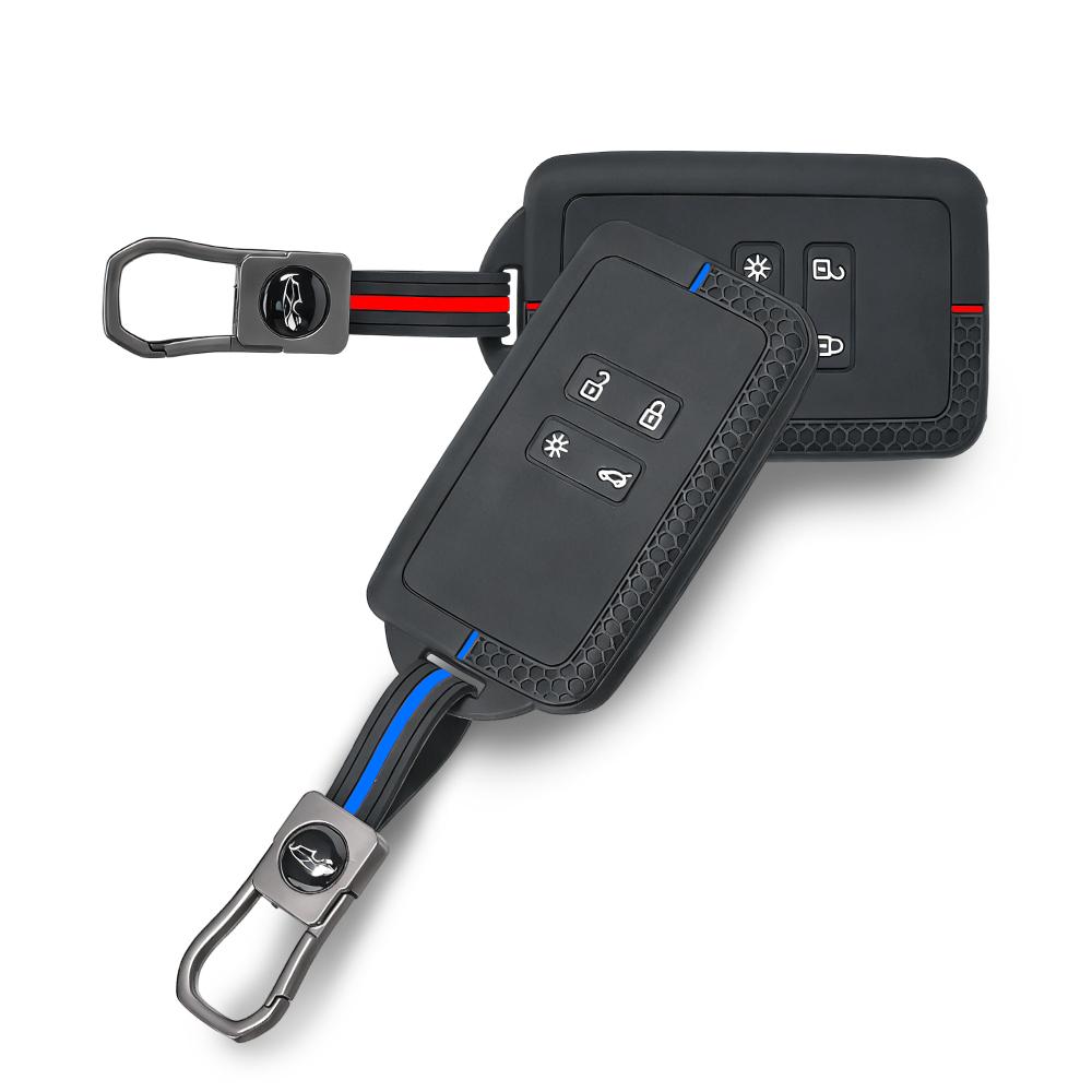 Custodia in Silicone per Chiave Auto Smart Remote Control Fob per Renault Captur Koleos Kadjar Arkana Megane Dacia Duster Sandero Stepway