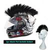 Mohawk Motorcycle Helmet Braids Decorations Wigs For Helmet Cockscomb Motocross Full Face Men Helmet Decors Hair Braids Stickers