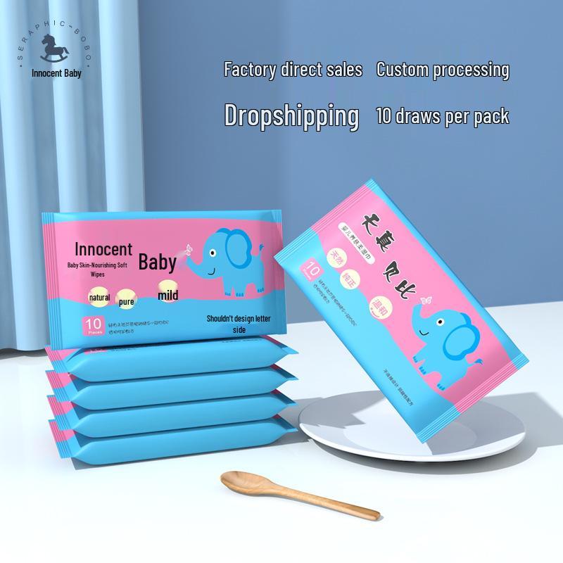 

80 штук безопасных для детей салфеток для рук и рта из чистой воды - Бытовые одноразовые