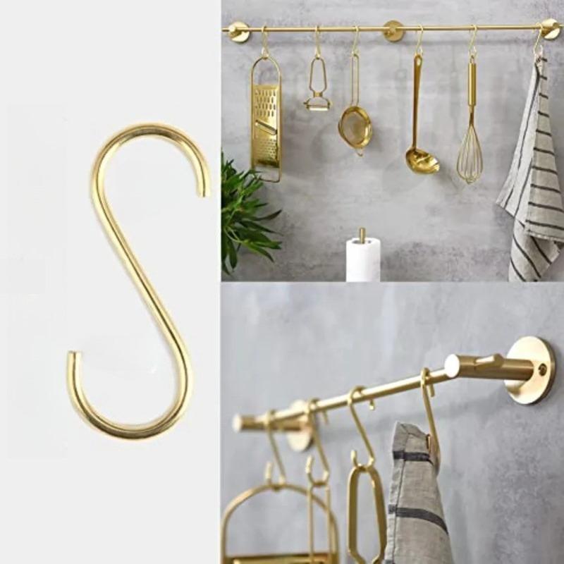 Ganci Acciaio Inossidabile a Forma di S, Ganci Appendioggetti Multiuso per Casa, Ganci Organizzatori per Cucina, Bagno, Armadio, Organizzazione Casa