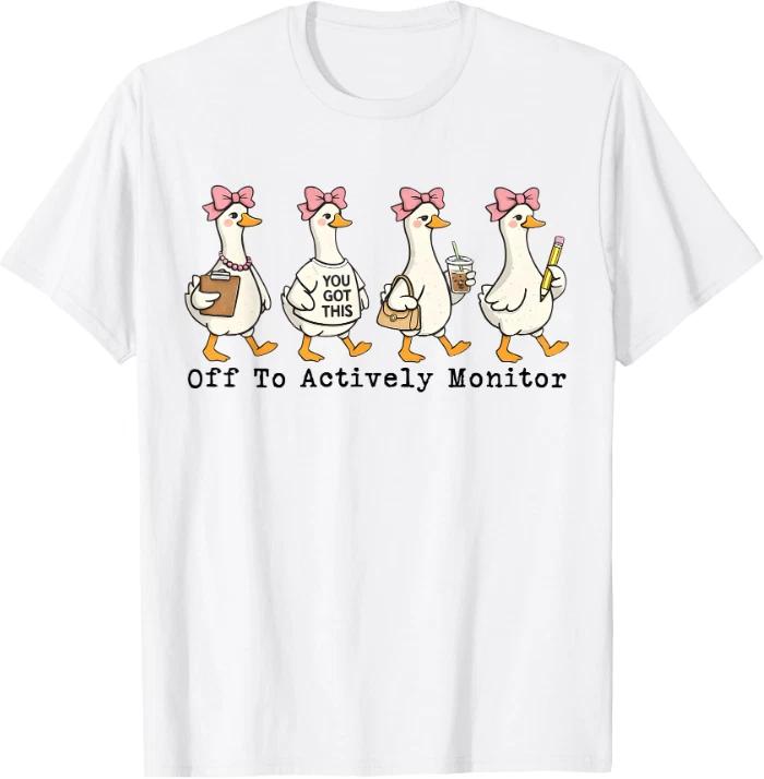 Funny Teacher Testing Day School Ducks S