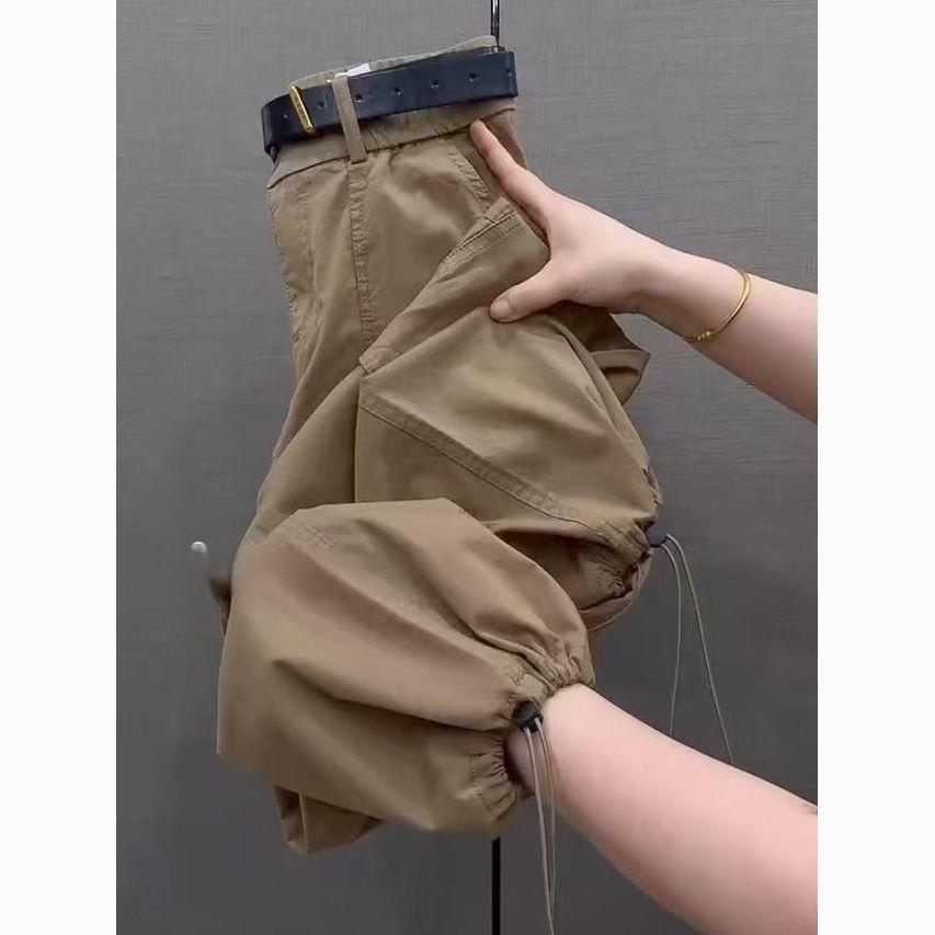 Women's High-Waisted Cargo Pants: Modern 2025 Style, Slimming, Loose and Versatile 9/10 Length Harem Fit