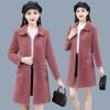 Elegant Faux Mink Velvet Coat for Women - Vintage 50s & 60s Style, Loose Fit, Plus Size, Ideal for Middle-Aged & Elderly Women