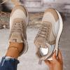 Fashionable and New Comfortable Women's Vulcanized Shoes Spring and Autumn Round Toe Lace Up Breathable Sports and Leisure Shoes