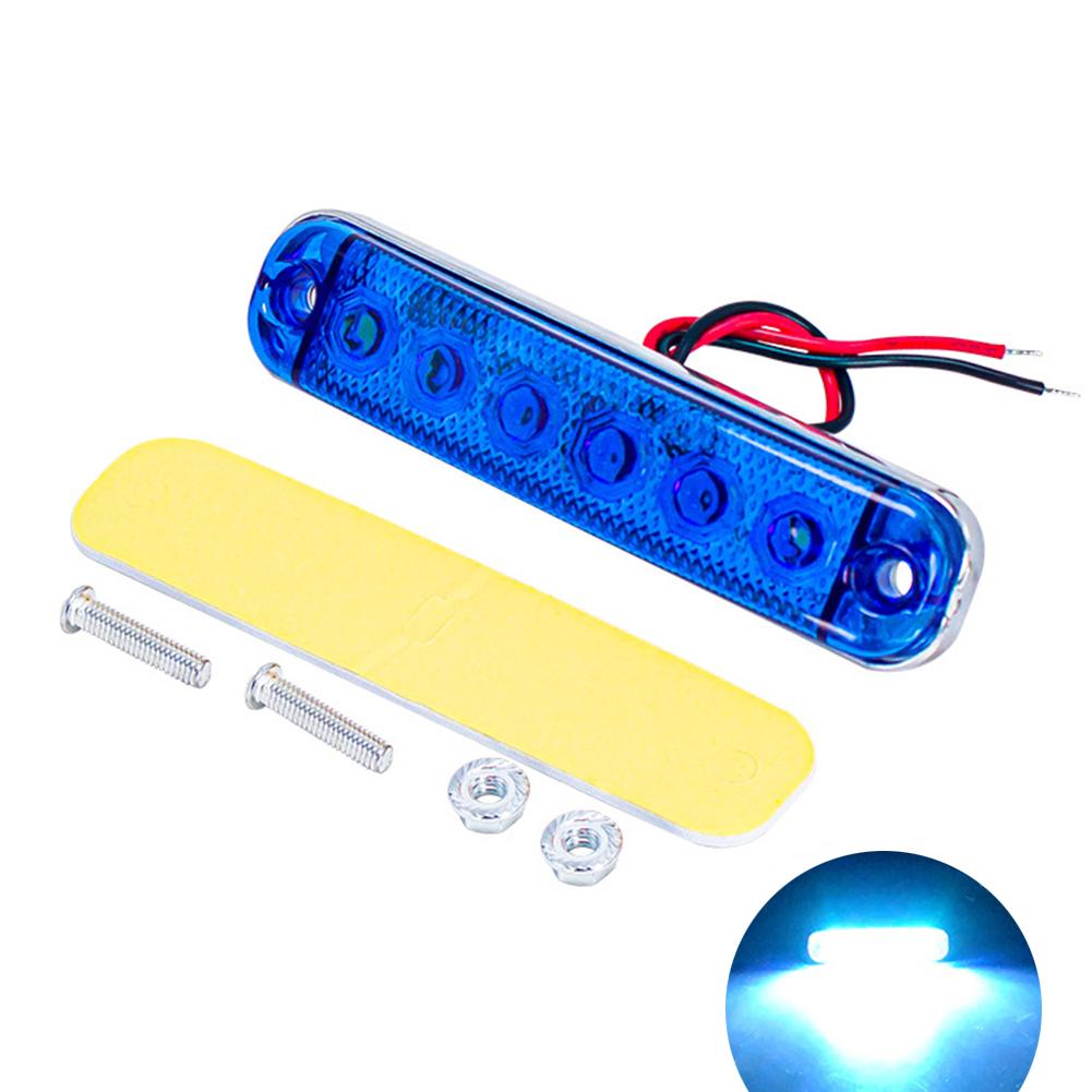 12V- 80V 6LED Trailer Side Clearance Marker Lamp Warning Lens Flashing Lights Truck Side Marker Lamp Marker