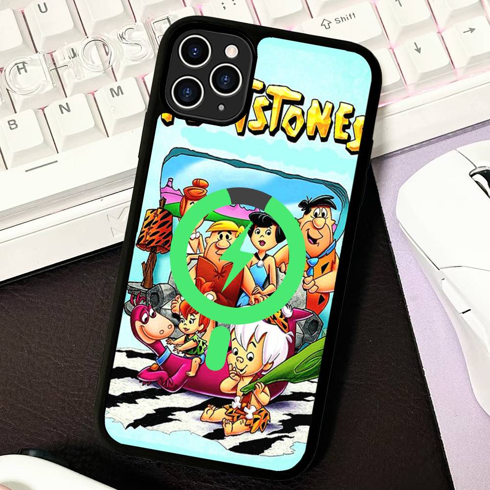 The Flintsto nes Cartoon For Case For IPhone 17 16 Pro Max 15 14 Plus 13 12 11 Wireless Charging Phone Cover