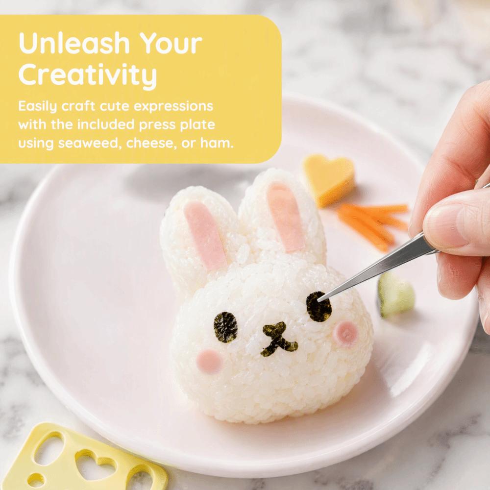 Yellow Rice Ball Mold Food Grade PP Sushi Making Tool New Onigiri Shaper Home Kitchen