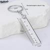 2PCS New Stainless Steel Mini Ruler With Keychain - Measuring Tool For Office And School Supplies (Anti-loss Measuring Ruler)