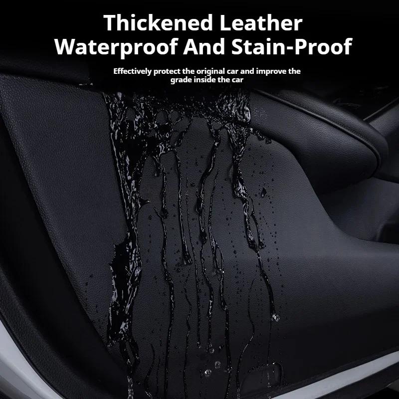 For Xpeng P7 2022 2023 2024 4Pcs Car Door Anti Kick Protection Pad Panel Alcan Tara Suede Auto Doors Anti-Dirty Cover Sticker