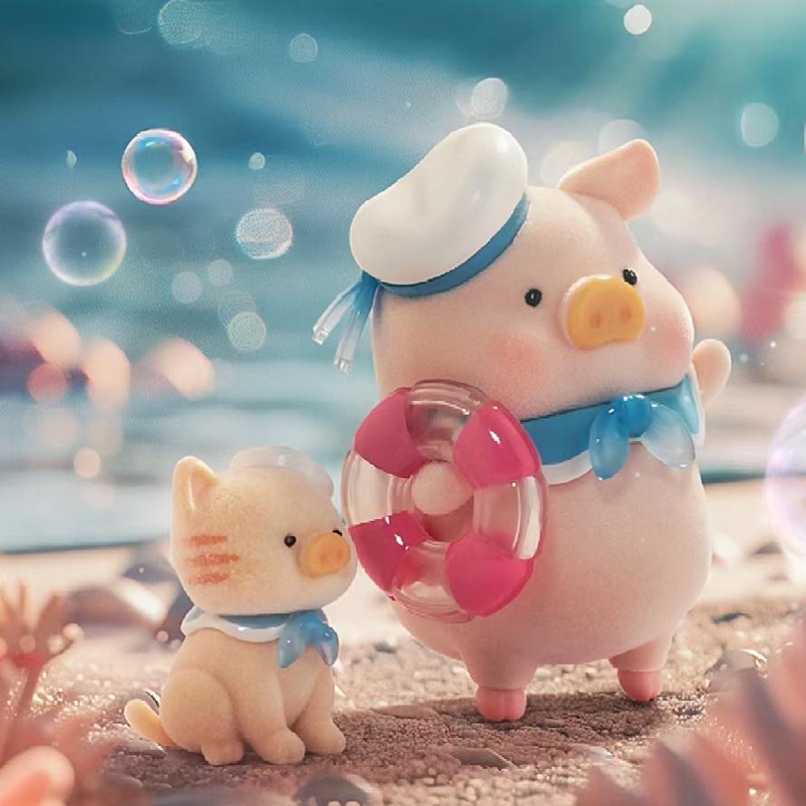 New Original Lulu The Piggy Ocean Series Blind Box Figure Trendy Doll Collected Figure Accessories Toy Children Birthday Gift