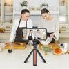 PULUZ Tripod Head Cold Shoes Aluminum Alloy Phone Clamp Holder Bracket (Black)