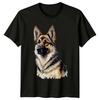 German Shepherd Dog Watercolor Art Portrait Pet Animal Lover TShirt Unisex T-Shirt