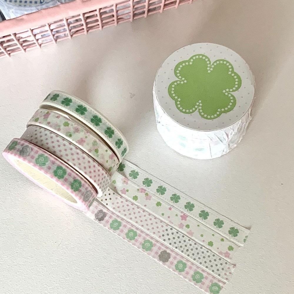 Adhesive Washi Tape Set 4 Rolls Scrapbooking Tape Retro Decorative Tape  Notebook Decoration