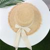 Hat Female Summer Versatile Lafite Shade Straw Hat Small Fresh Flat Top Sunscreen Sun Hat Travel Beach Hat