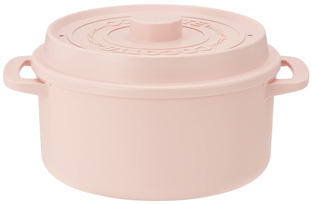 Skater Microwave Pot with Dishwasher Powder Cherry Made In Japan Cocotte-Style Strainer, Safe, 1600ml, 18cm, Color, Blossom,