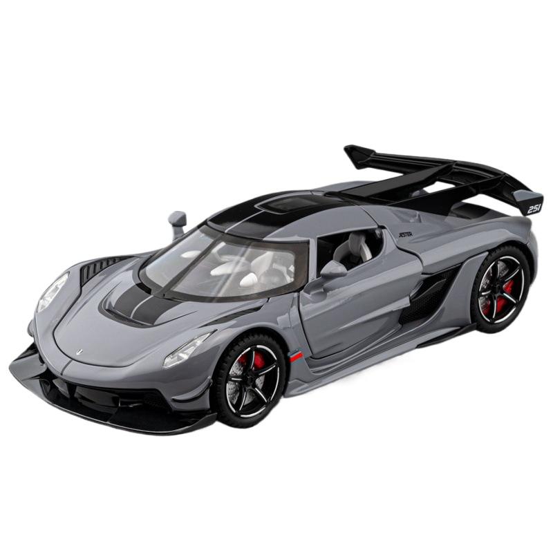 1/22 Koenigsegg JESKO Sports Car Model Car Model Toy Metal Die Casting, with Music and Pullback Function Model Collection Racing Gift Boy