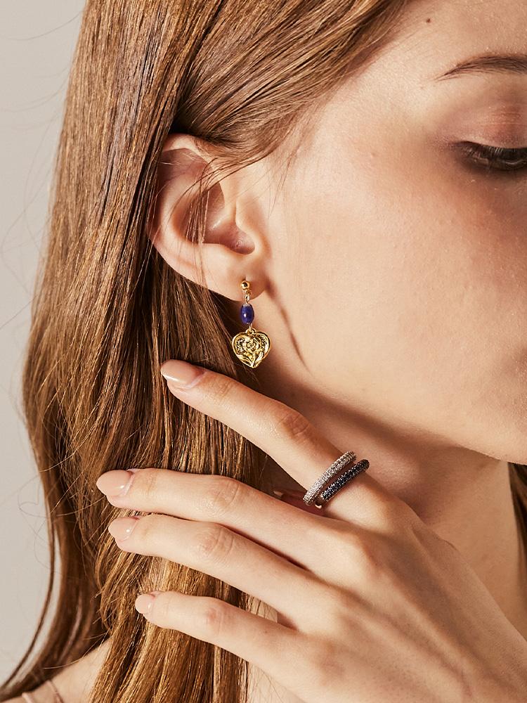 Sosoo [Set] Cubic Line Layered Ring