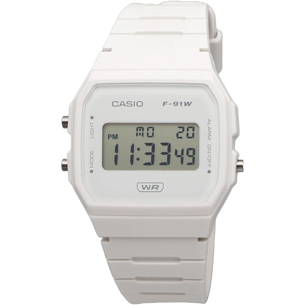 Casio F-91WB-7A Unisex Digital Watch Biomass Plastic Band White Simple Packaging