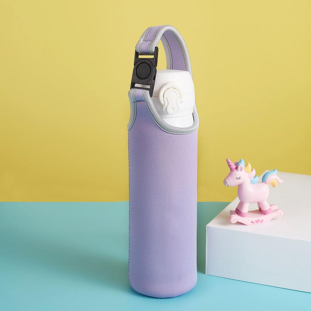 450ml-600ml Tragbare Neopren Vakuumbecher Hülle Wasserflaschenbezug Isolierhülle Tasche Glasflaschenetui Beutel Sport Camping Ac