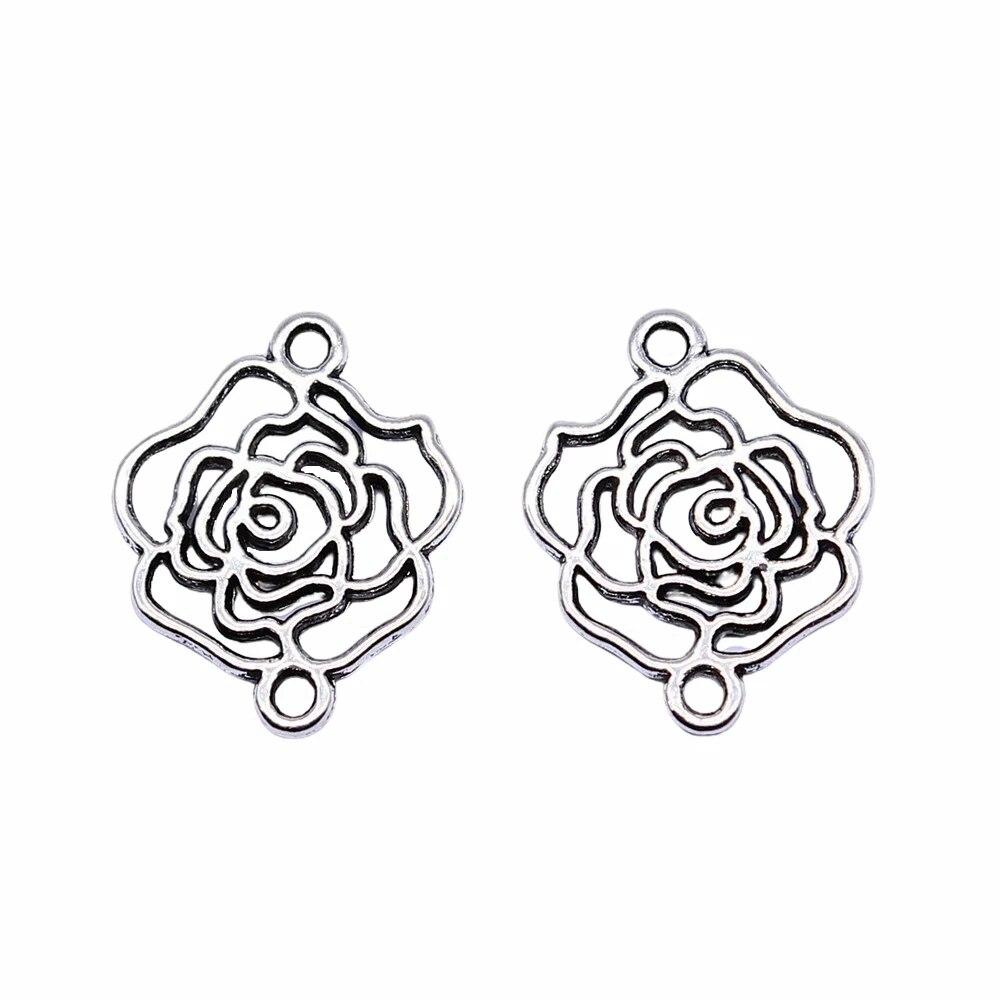 Flower Plaque Connector Components Pendant Diy Jewelry Pendants