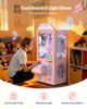 Claw Crane Machine, Medium-Sized Arcade Game Machine with Light & Sound, Adjustable Steel Claws, Precise Toy Candy Grabber Prize Dispenser Vending