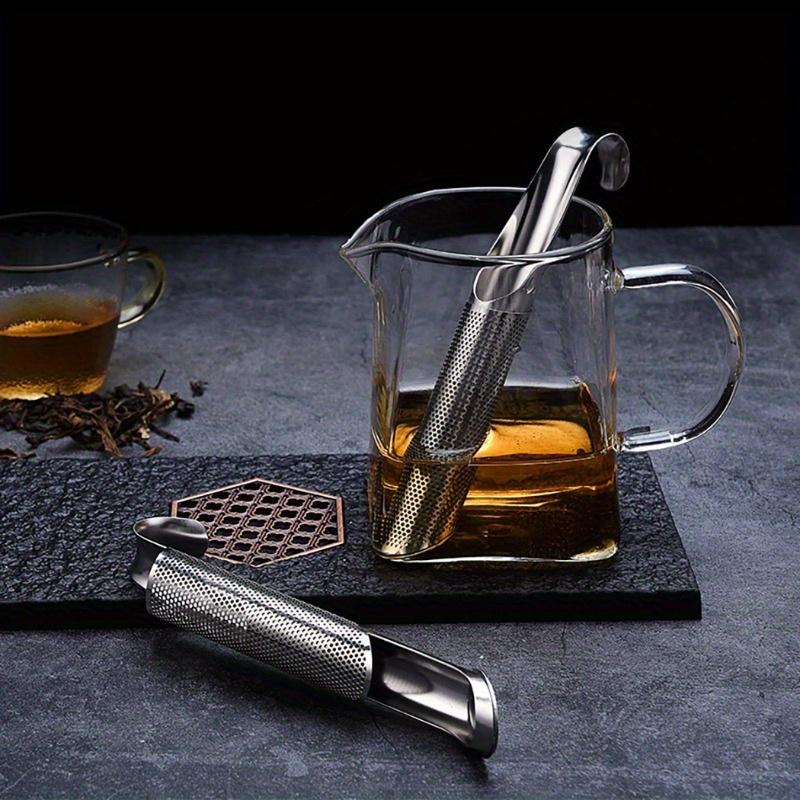 Portable Home Tea Accessories Filter Stainless Steel Tea Maker Piping Design Tea Spoon Brewer Long Handle Metal Creative Cup