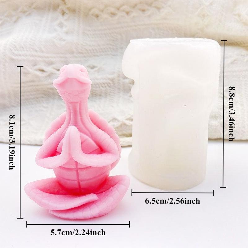 

3D Turtle Master Silicone Candle Mold DIY Yoga Meditation Turtle Aromatherapy Gypsum Crafts Resin Cement Mould Soap Making Tool