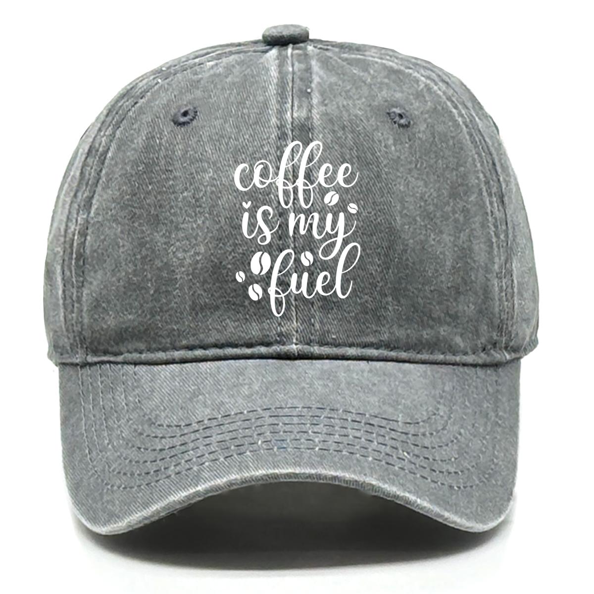 

coffee is my fuel“ Print Unisex Sun Hat Woman s Cap Fashion Vintage Snapback Caps Perfect For Women & Men One Size Fits All сірий
