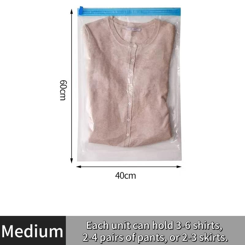 Reusable Hand Rolled Travel Compression Bag Vacuum Bags for Storing Clothes Suitable for Luggage and Essential Cruise Clothing