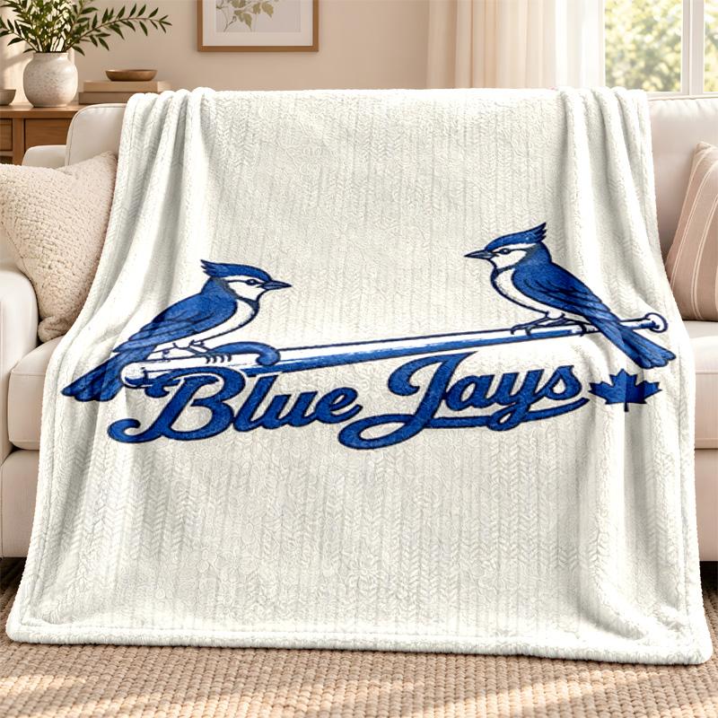 Blue Jays Academy Decke Flanelldecke Weiche Gemütliche Plüschdecke für Sofa Bett Leichte Heimdekoration Outdoor Camping