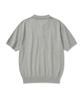 CUZNELLO Cool Cotton Collared Short Sleeve Knit_Gray