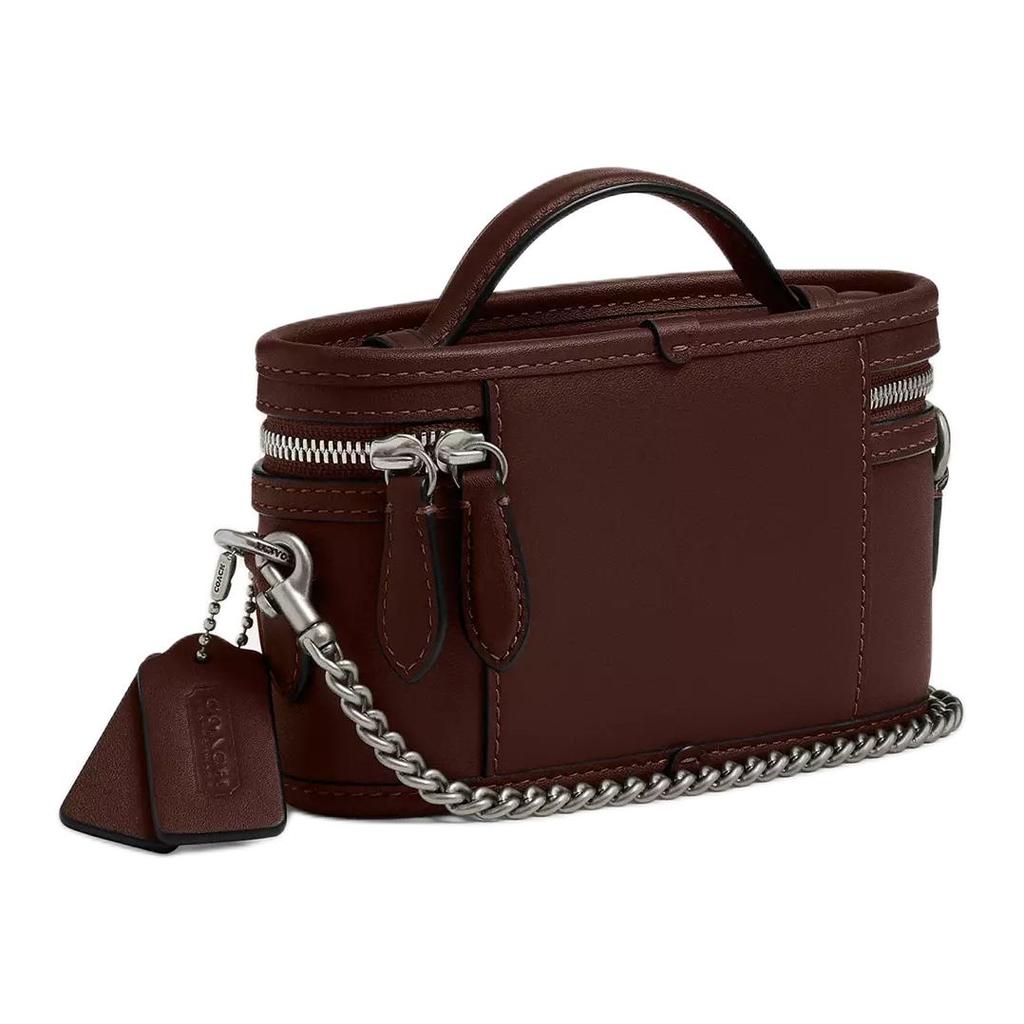 Coach Trail 15 Zipper Closure Glove Tanned Leather Mini Handbag Women handbag Maple CCY84-LHMPL