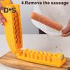 Sausage Cutter Stainless Steel Blade Hot Dog Ham Banana Peel Cutter Multifunctional Kitchen Tool for Home Restaurant