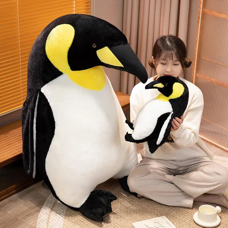Cute Fluffy Simulation Plush Toy Penguin Peluche Real Life Animal Doll Home Decoration Children