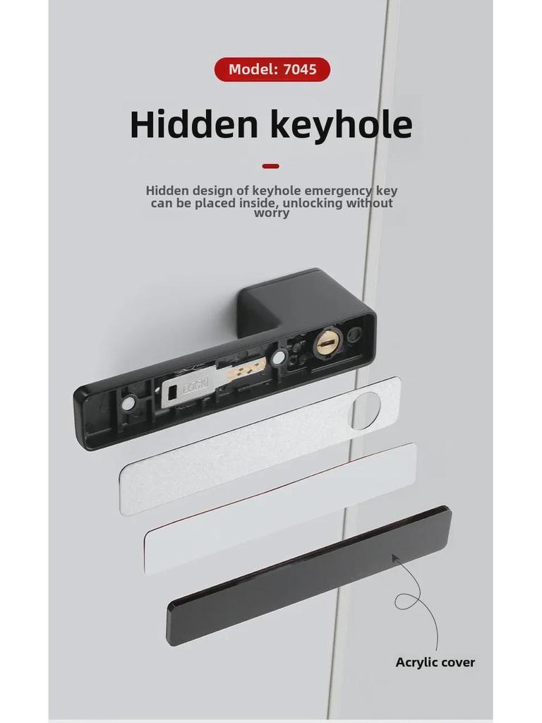 Minimalist Silent Magnetic Door Lock for Bedroom, Indoor Wooden Doors, and Bathroom