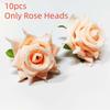 10pcs 3D Dew Drops Artificial Rose DIY Elegant Flower Arrangement  Home Decor