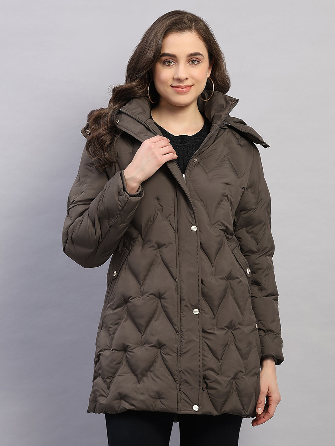 Monte Carlo Women Regular Fit Olive Jacket M