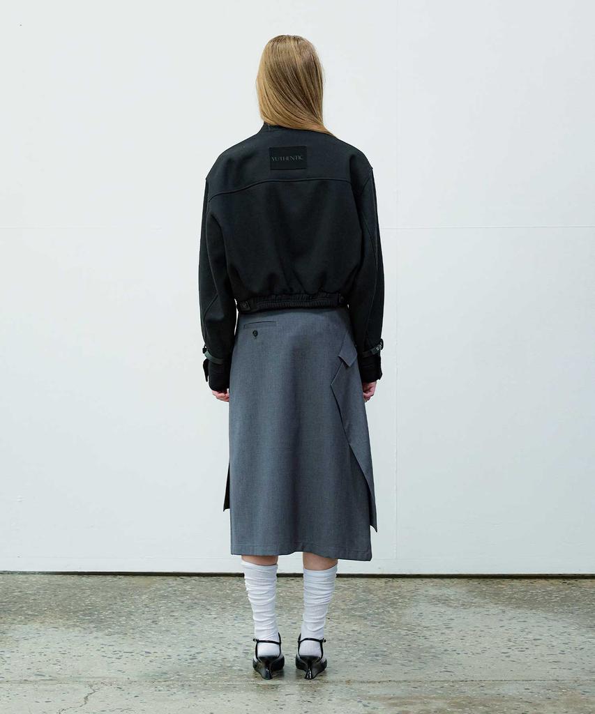 Yusentig Asymmetrical Solid Skirt Aw4As66112
