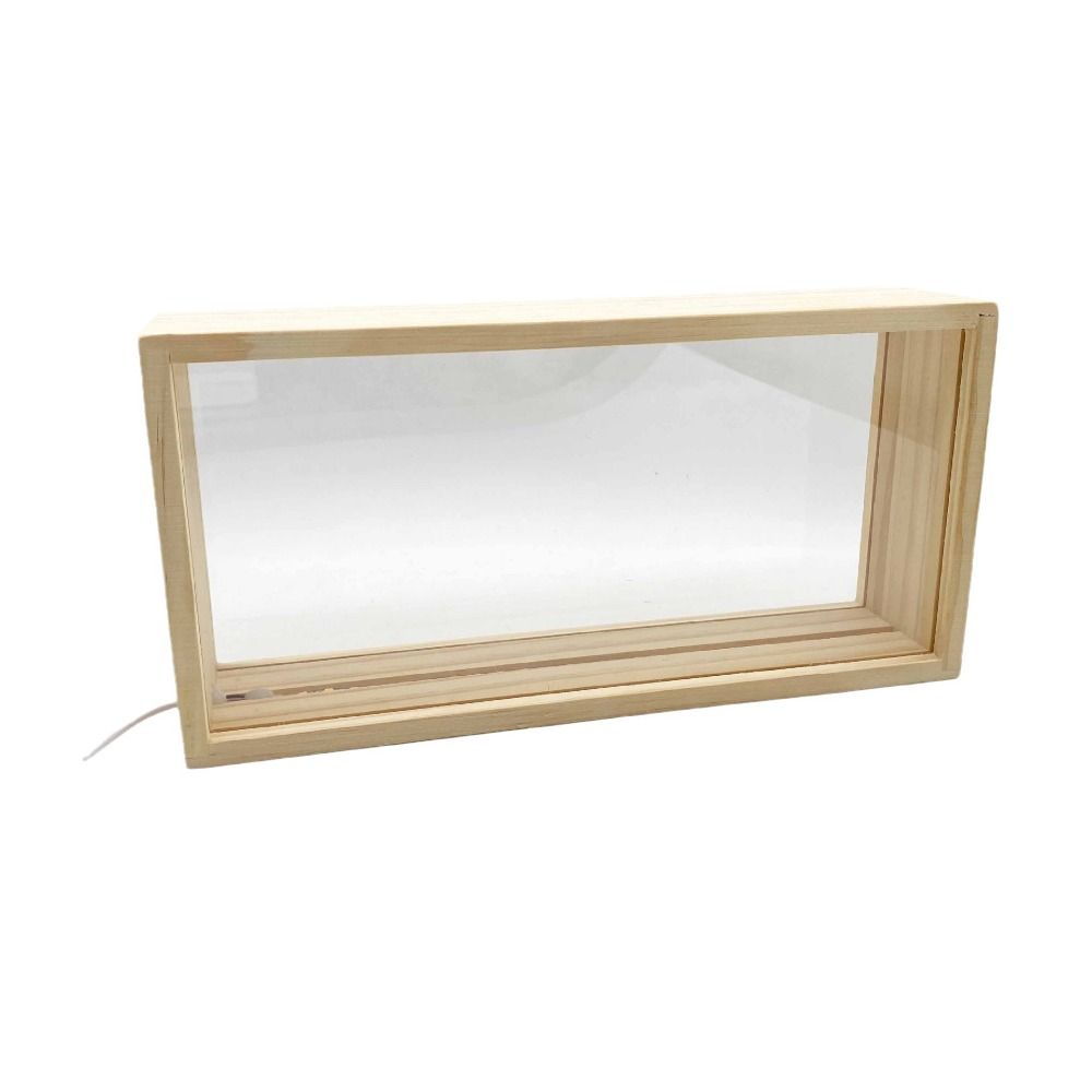 Rectangle Shadow Box Frame DIY Doll Display Stand LED Light Photo Frame  Office Decoration