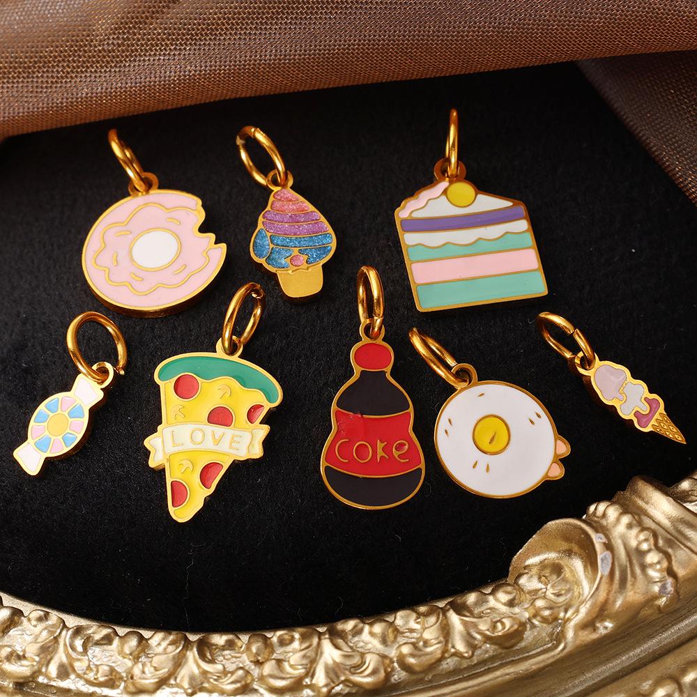 Adorable DIY Food Charm Set: French Fries & Cola Pendants for Women