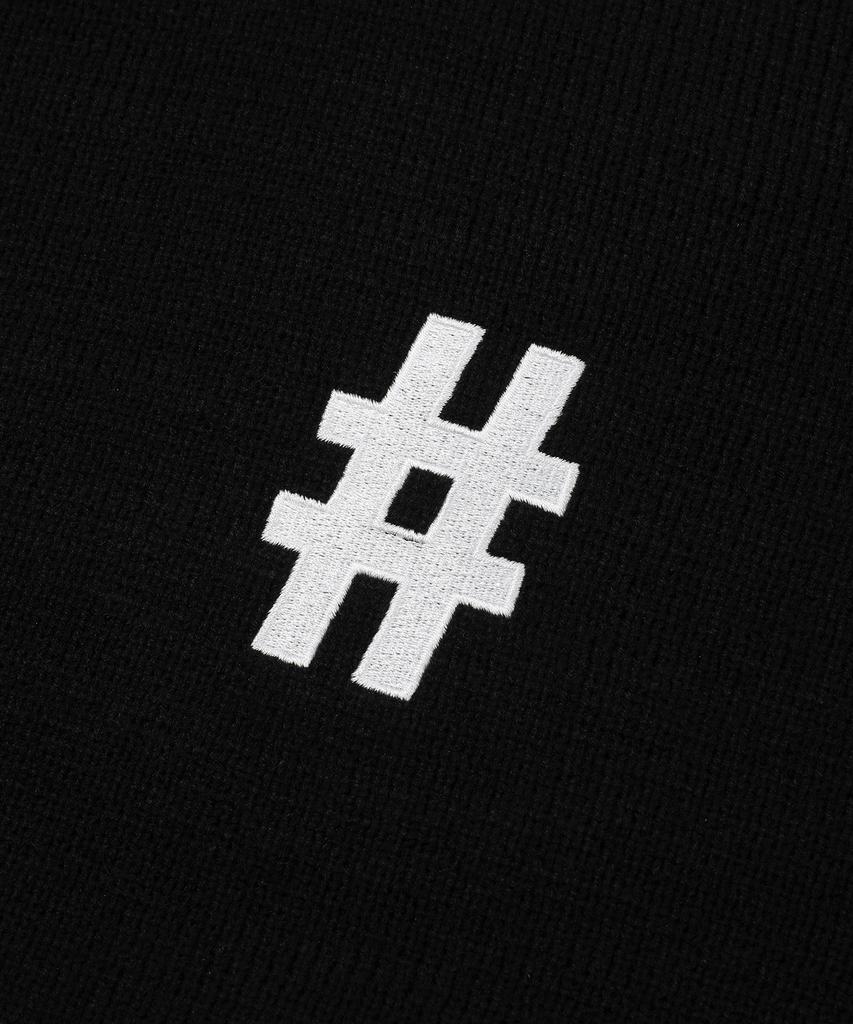 BEENTRILL NEWYORK Hashtag Basic Round Oversized Knit (Black)