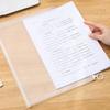 Reißverschluss-Design Aktentasche Transparente Aufbewahrungstasche Einfacher Aktenordner Geschenk