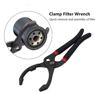 10/12 Inch Clamp Type Wrench High Hardness Oil Filter Remove Disassembly Tool for Truck Car Repair