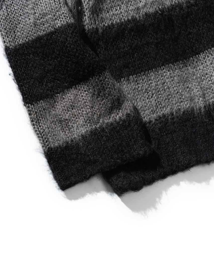 VASTIC Brush Stripe Knit_Black/Charcoal